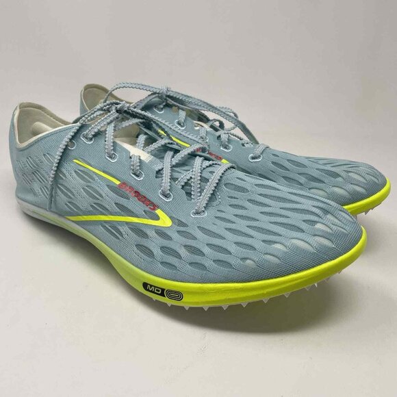 Brooks ELMN8 7 Running Track Shoes Unisex Mens 13 Blue Lightweight Track & Field - Picture 1 of 10